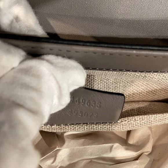 GUCCI 449635 Microguccissima Medium Emily Chain Shoulder Bag Grey - Picture 11 of 12